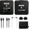 Aluguer de kit RØDE Wireless GO II + adaptador de mão Interview GO