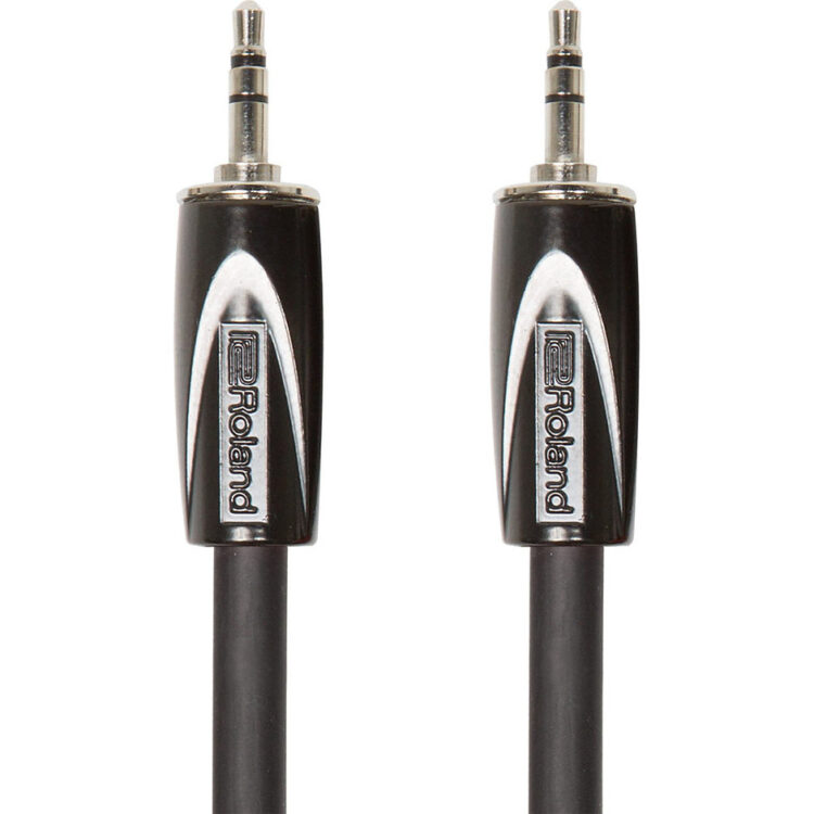 Aluguer de Cabo estéreo de interconexão da série Black de Roland - TRS de 1/8 de polegada, 3 m de comprimento - RCC-10-3535