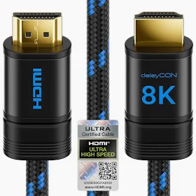 Aluguer de deleyCON Cabo HDMI 2.1b 8K (48G, ULTRA Highspeed)